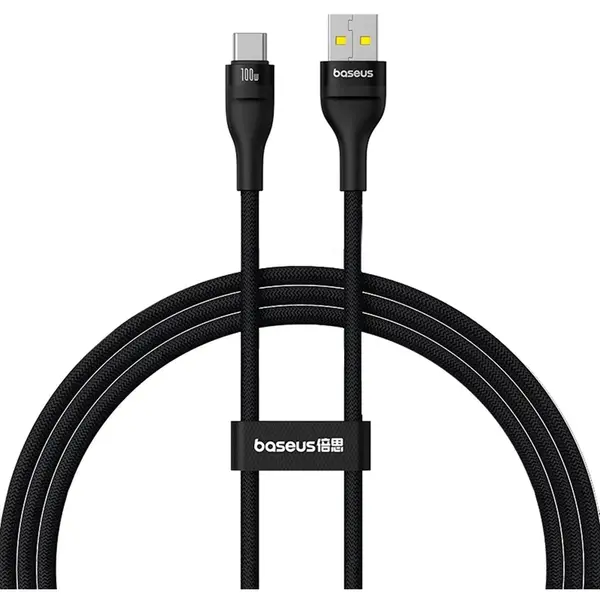 BASEUS Cablu Baseus Flash 2 USB-C la USB-A 2.0, 100W, 1m, Negru