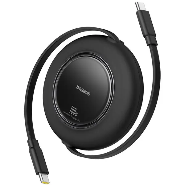 BASEUS Cablu Baseus Free2Pull retractabil USB-C la USB-C 100W, 2m, Negru