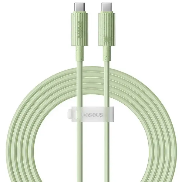 BASEUS Cablu Baseus Habitat Series, Incarcare rapida, USB-C la USB-C, 100W, 2m, Verde