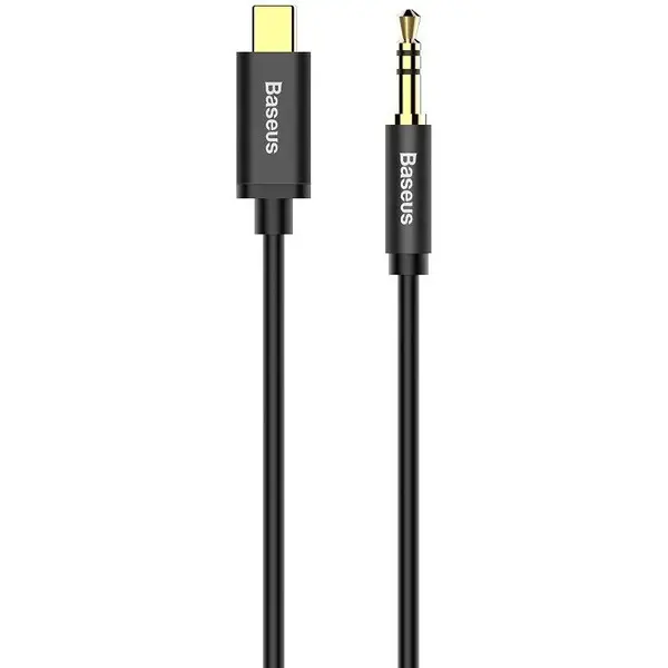 BASEUS Cablu Baseus Yiven Cablu audio USB-C la mini jack 3,5mm, 1,2m (negru)