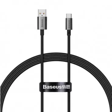 BASEUS Cablu Date si Incarcare USB-A - USB-C Baseus Superior Series, 100W, 1m, Negru