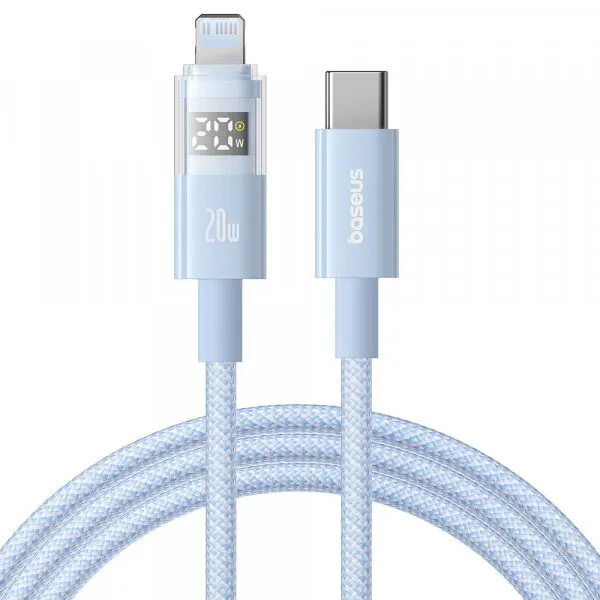 BASEUS Cablu Date si Incarcare USB-C - USB-C Baseus Display 2, 100W, 1m, Albastru P10382702311-00