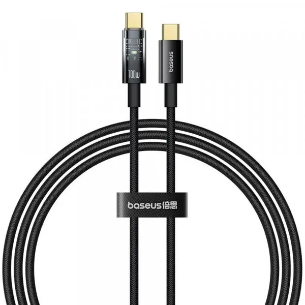 BASEUS Cablu Date si Incarcare USB-C - USB-C Baseus Explorer, 100W, 2m, Negru P10319704111-00