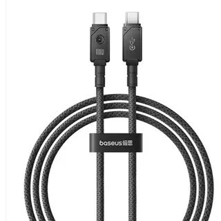 BASEUS Cablu de date Baseus P10355800221-01, USB-C male - USB-C male, 2m, Black