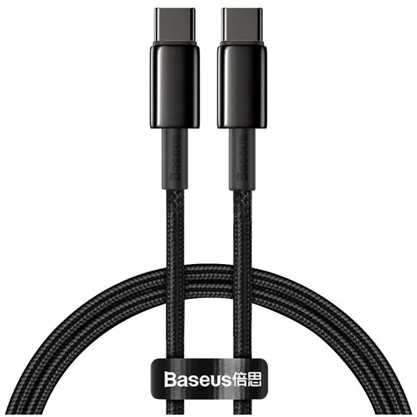 BASEUS Cablu de date Baseus USB tip C - USB tip C, 100W, 1m, Negru