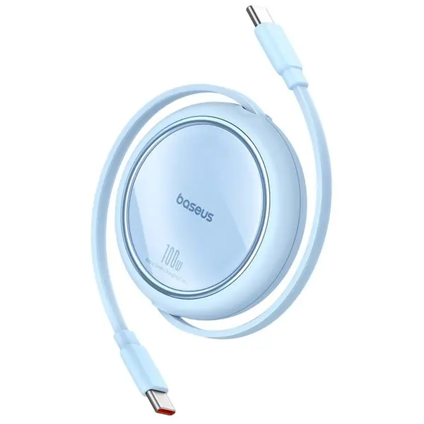 BASEUS Cablu de Date Type-C la Type-C, 100W, 1m, Baseus Free2Draw Mini (P10364500311-00), Albastru