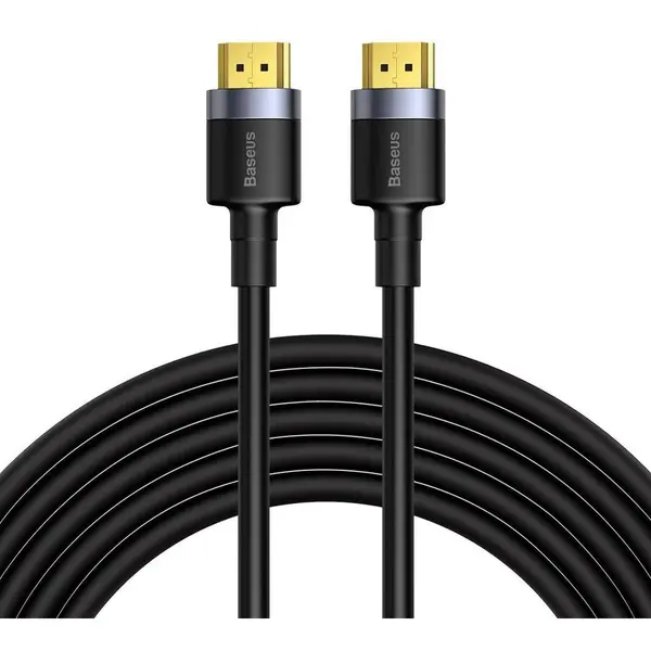 BASEUS CABLU video Baseus Cafule, HDMI (T) la HDMI (T), rezolutie maxima 4K UHD (3840 x 2160) la 60 Hz, conectori auriti, 5m, negru CADKLF-H01 - 6953156218215