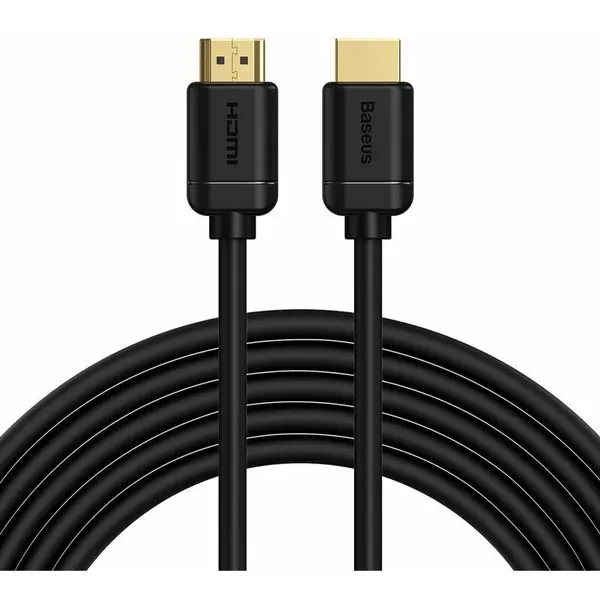 BASEUS CABLU video Baseus HD Series, HDMI (T) la HDMI (T), rezolutie maxima 4K UHD (3840 x 2160) la 30 Hz, conectori auriti, 5m, negru CAKGQ-D01 - 6953156222540