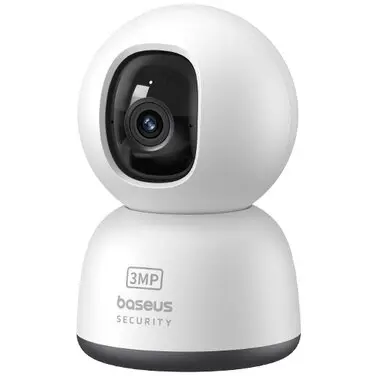 BASEUS Camera de Supraveghere Interior, Type-C, 3MP, Two-way Talk, Night Vision, Digital Zoom, G17, Silicon, Baseus P1 Lite S0TV002132, G17, Silicon, White