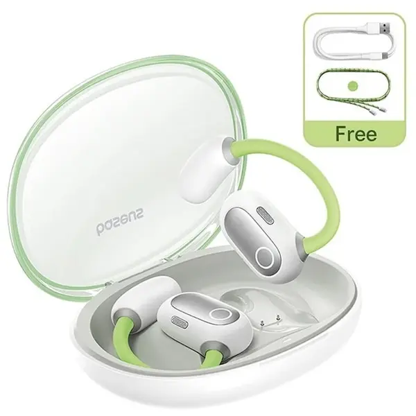 BASEUS Casti Open-Ear Baseus Eli Sport 1, TWS, Bluetooth 5.3, Autonomie 30 ore, Verde