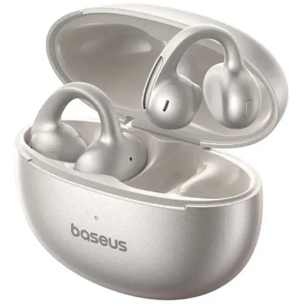 BASEUS Casti True Wireless Baseus Bowie MC1 Pro, Open Ear, Bluetooth 6.0, IP67, Multipoint, Autonomie 40 de ore, Titan