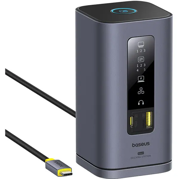 BASEUS Docking Station Baseus Spacemate 11-in-1 (MAC), 4K, Smart Dispaly, Gri