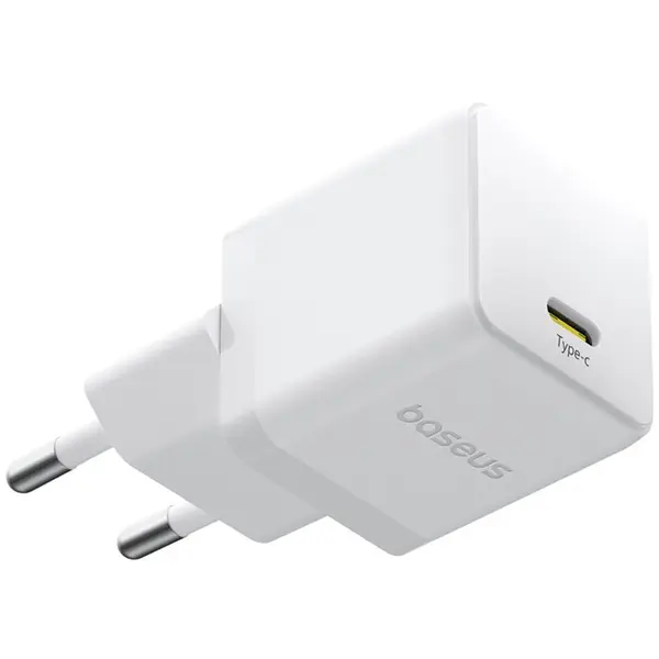 BASEUS Incarcator de retea Baseus Palm 20W, 3A, 1x USB-C, Alb