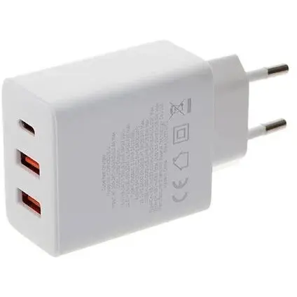 BASEUS INCARCATOR RETEA Baseus Cube, Quick Charge 30W, 1 x USB Type-C Output 5V/3A, 2 x USB, Alb