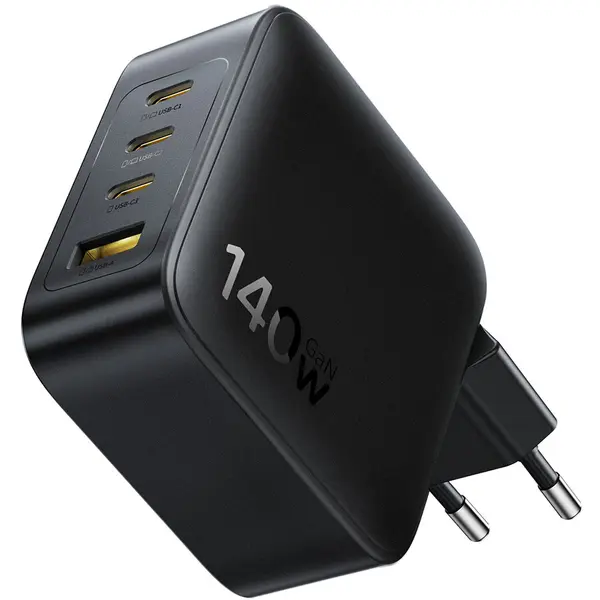 BASEUS Incarcator retea Baseus EnerFill FH11 140W, GaN Fast Charger, 3x USB-C, 1x USB-A, Negru