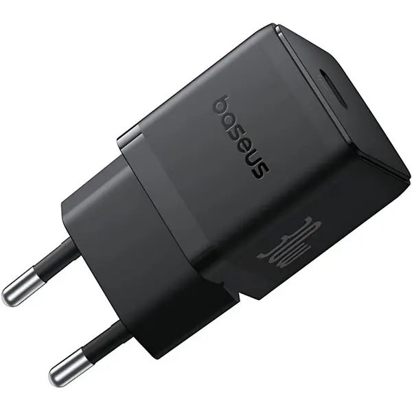 BASEUS INCARCATOR retea Baseus Palm, Quick Charge 30W, 1 x USB Type-C 5V/3.0A, include cablu USB Type-C la USB Type-C, 1m, Negru P10111605113-01