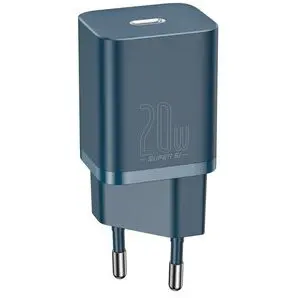 BASEUS INCARCATOR retea Baseus Super Si, Quick Charge 20W, 1 x USB Type-C 5V/3A, albastru