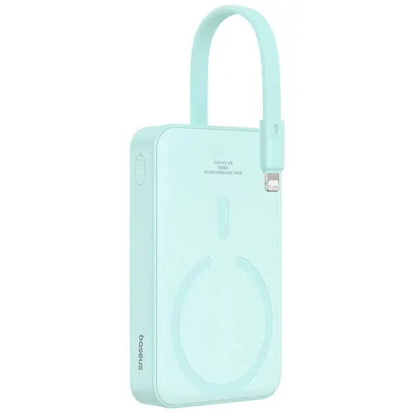 BASEUS Mini Powerbank magnetic Baseus, 10000mAh, USB-C, 20W, MagSafe, Mint Green