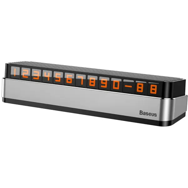 BASEUS Suport auto Baseus pentru numar telefon bord Moonlight, Argintiu