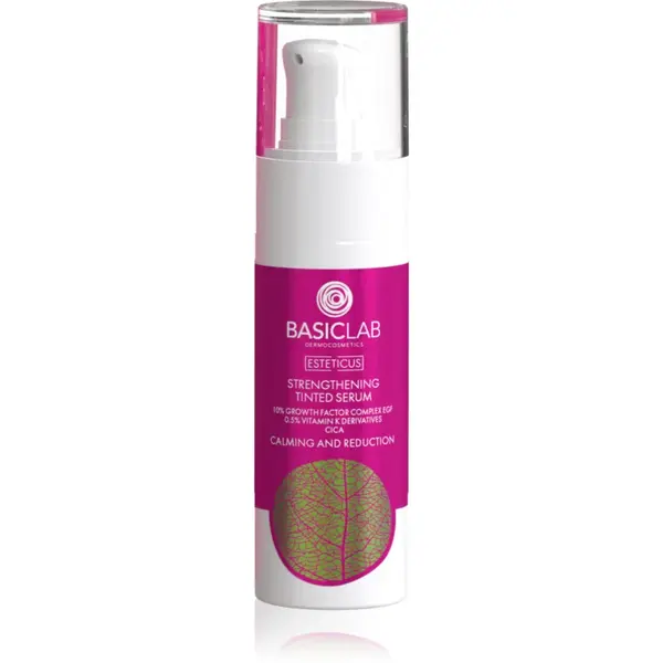BasicLab Dermocosmetics Esteticus ser nuanțator împotriva roșeții tenului 10% Growth Factor Complex EGF 30 ml