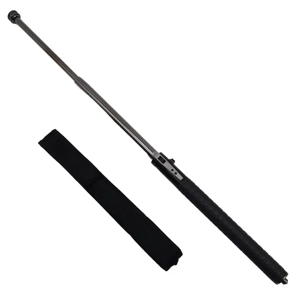 Baston telescopic automatic, Defence Guardian, 41 cm, siguranta integrata, negru