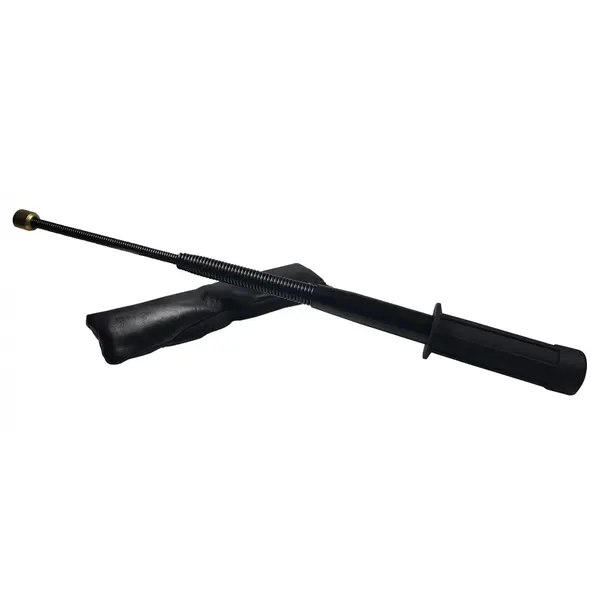 Baston telescopic flexibil DEPOX , maner cauciuc, 47 cm, negru