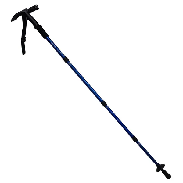 Baston trekking extensibil DEPOX , Ol Helper, aluminiu, lampa LED, 110 cm, albastru