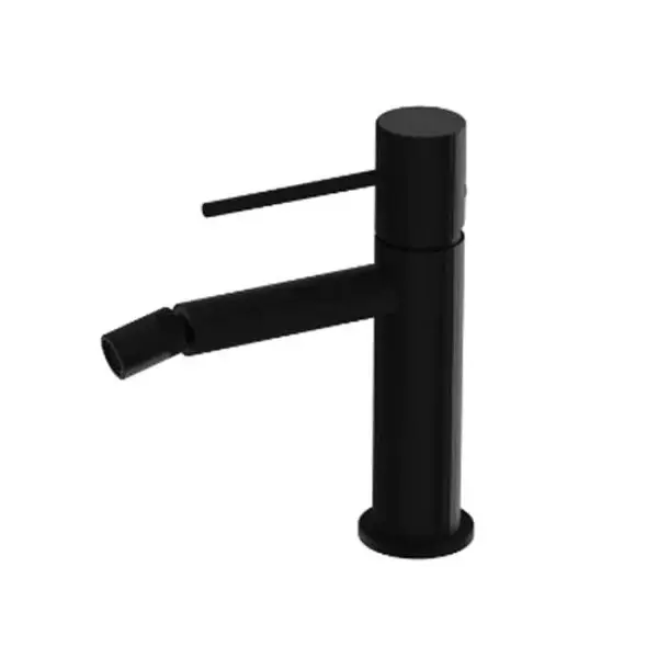Baterie bideu din alama sanitara, negru mat, montaj pe bideu, pipa fixa 13 cm, LaVita Verdi