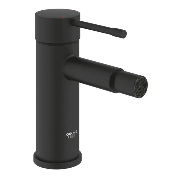 Baterie bideu Grohe Essence 24395KF1, 3/8 inch, marimea M, moncomanda, aerator, fara ventil, mat, Negru