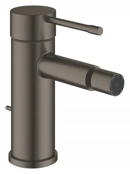 Baterie bideu Grohe Essence 32935AL1, 3/8, monocomanda, marimea S, cartus ceramic, limitator, aerator cu bila, set evacuare cu tija, mat, Hard Graphite