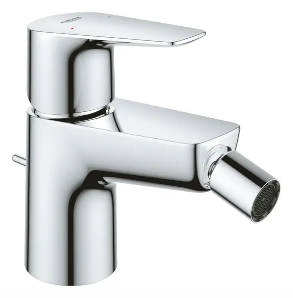 Baterie bideu Grohe Start Edge 23345001, 3/8, marimea S, monocomanda, cartus ceramic, evacuare cu tija, Crom