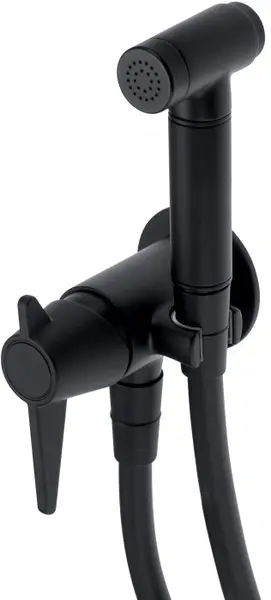 Baterie bideu incastrata cu para de dus, negru, Deante Silia
