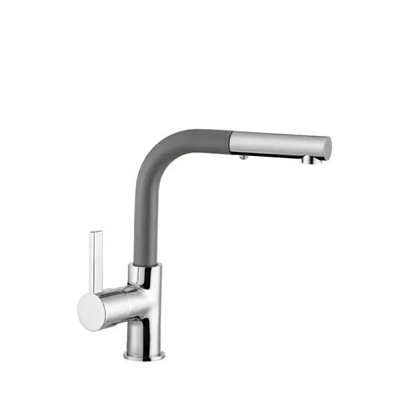 Baterie bucatarie Celesta Cosmo 1010006 monocomanda pipa extractibila perlator cu doua functii cromat/gri grafit