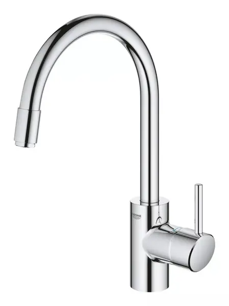 Baterie bucatarie Grohe Concetto 31212003, inalta, tip C, dus extractabil, monocomanda, Crom