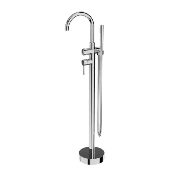 Baterie cada freestanding din alama sanitara, crom lucios, cu set dus 117,2 cm, LaVita Verdi