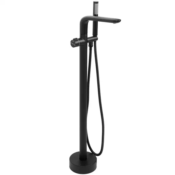 Baterie cada freestanding Rea Clark, negru mat