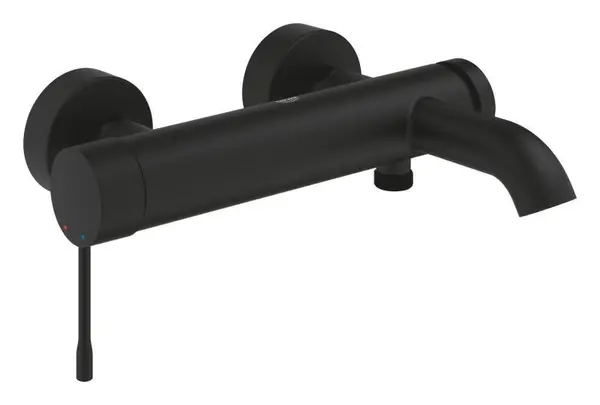 Baterie cada Grohe Essence 25250KF1, 1/2 inch, aparenta, monocomanda, diverter, mat, Negru