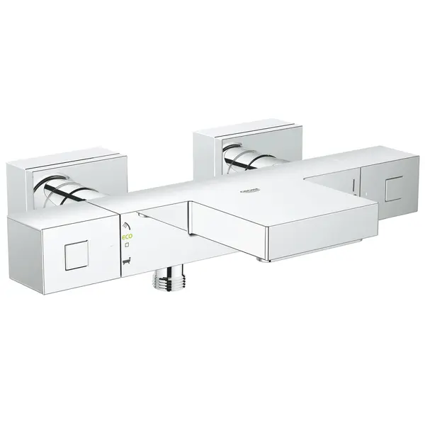 Baterie cada Grohe Grohtherm Cube 34508000, 1/2 inch, termostat, aparent, protectie oparire, filtru impuritati, diverter, limitator, Crom