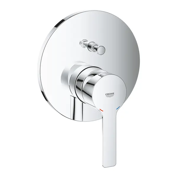 Baterie cada Grohe Lineare 24064001, 1/2, diverter, monocomanda, cartus ceramic, necesita set fixare, Crom