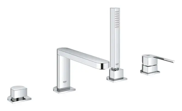 Baterie cada Grohe Plus 29307003, 1/2 inch, montare pe cada, monocomanda, diverter, cartus ceramic, 1 pulverizare, furtun 2 m, Crom