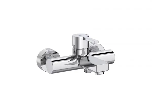 Baterie cada Roca Naia A5A0296C00, aparenta, diverter, Crom lucios