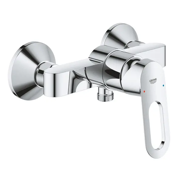 Baterie de dus Grohe Bauloop 23634000, 1/2'', aparenta, monocomanda, Crom