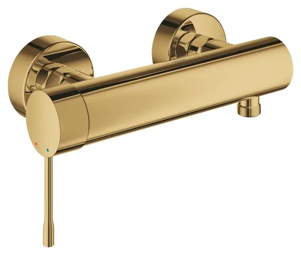Baterie de dus Grohe Essence 33636GL1, 1/2 inch, monocomanda, aparenta, cartus ceramic, limitator, lucios, Cool sunrise