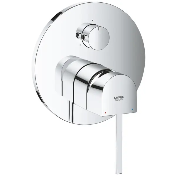 Baterie dus Grohe Plus 24093003, aparent, monocomanda, 3 iesiri, diverter, cartus ceramic, Crom