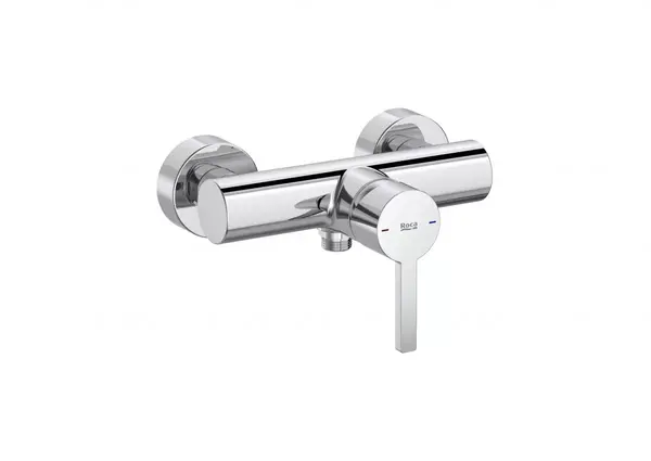 Baterie dus Roca Naia A5A2196C00, aparenta, cu aerator, monocomanda, Crom