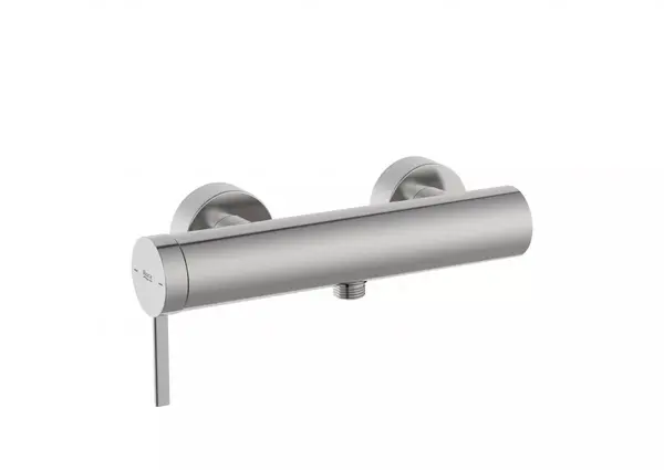 Baterie dus Roca Ona A5A219ESM0, aparenta, cu aerator, monocomanda, mat, Otel satinat