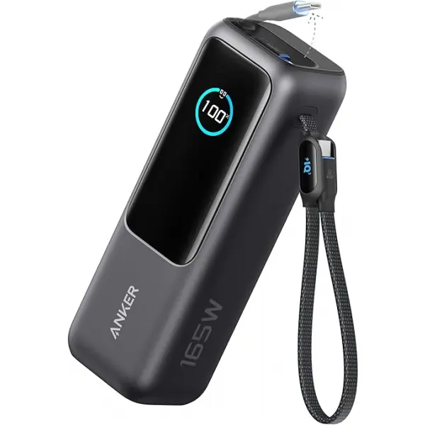 Baterie Externa Anker, 25000mAh, 165W, QC + PD, 1 x USB-A - 3 x USB-C, Gri A1695H11