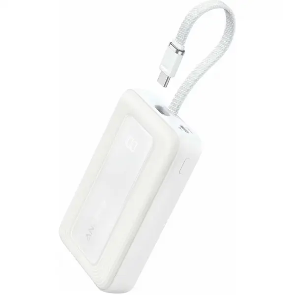 Baterie Externa Anker Zolo, 20000mAh, 30W, QC + PD, 1 x USB-A - 2 x USB-C, Alba A1689H21