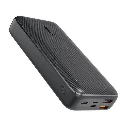 Baterie externa Aukey LLTSN1018450C, 20000 mAh, 2x USB, 1x USB-C, 1x Lightning, 18 W (Negru)