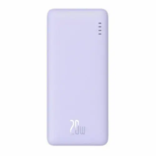 Baterie externa Baseus Airpow, 20000mAh, 20W, Incarcare rapida, USB-C, USB-A, cablu USB-C la USB-A inclus (Violet)